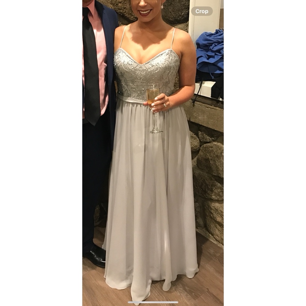 Grey bridesmaid dress